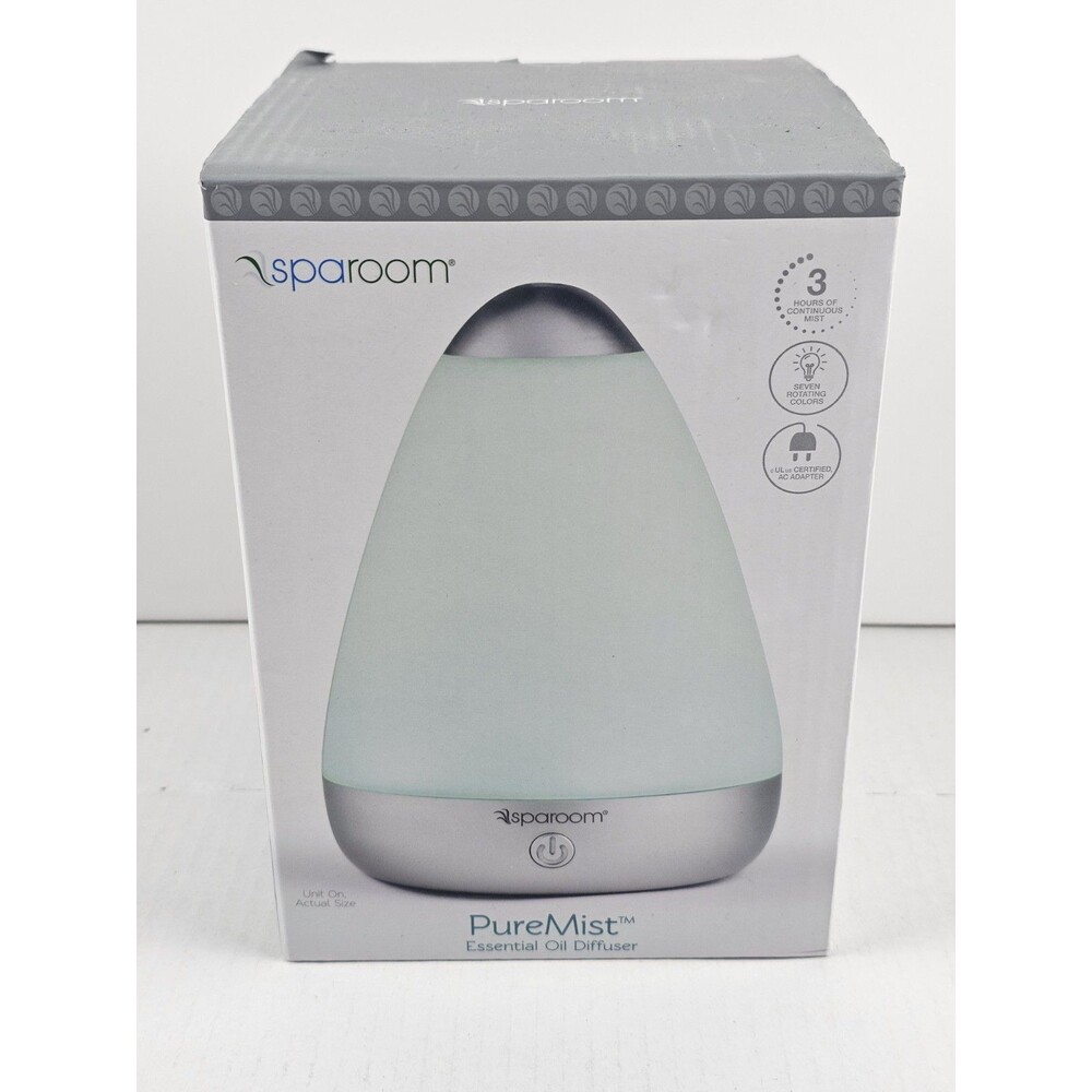 Sparoom PureMist Essential Oil Misting Diffuser with Color Light New OPEN Box